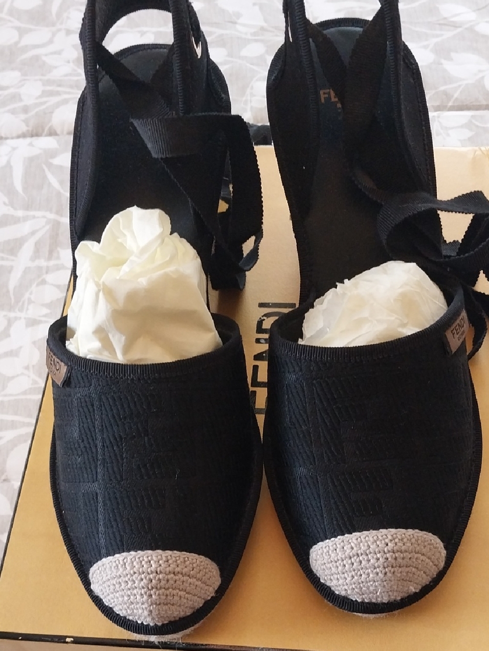 Authentic Fendi Espradille Wedges. Size 41 EUC